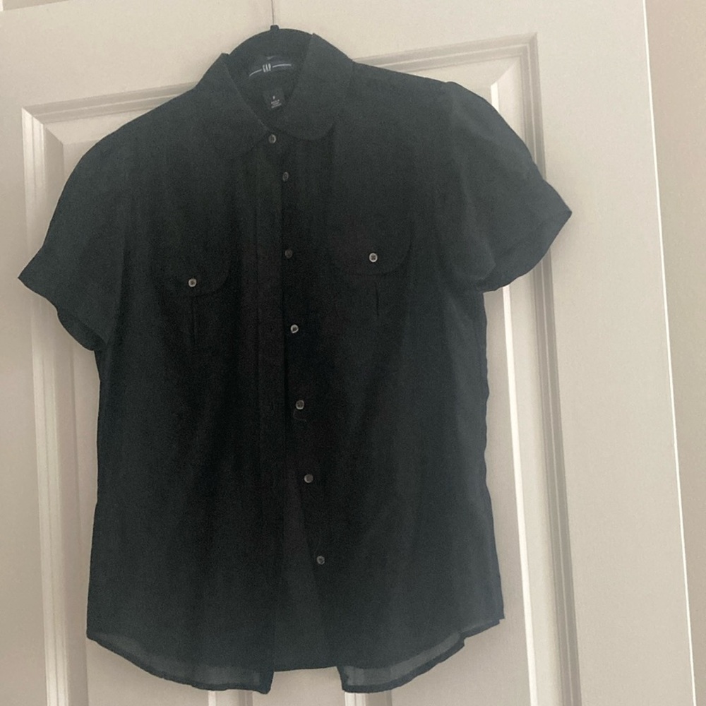 Gap Black Casual Button Down Shirt - image 1